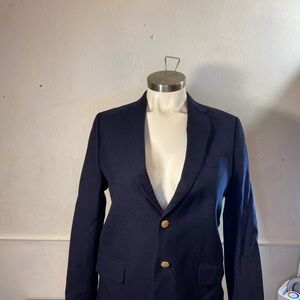 Lands End Women's Uniform Hopsack Blazer Deep Navy Size 10